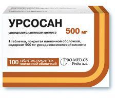 Урсосан Форте таб п.п.о. 500мг N100 бл ПК <10*10>